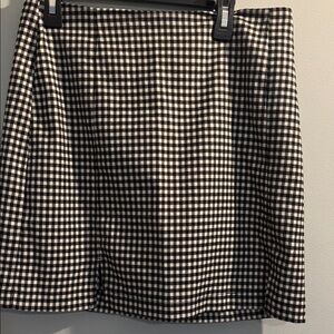 Eyeshadow Black and White Gingham A-Line Skirt
